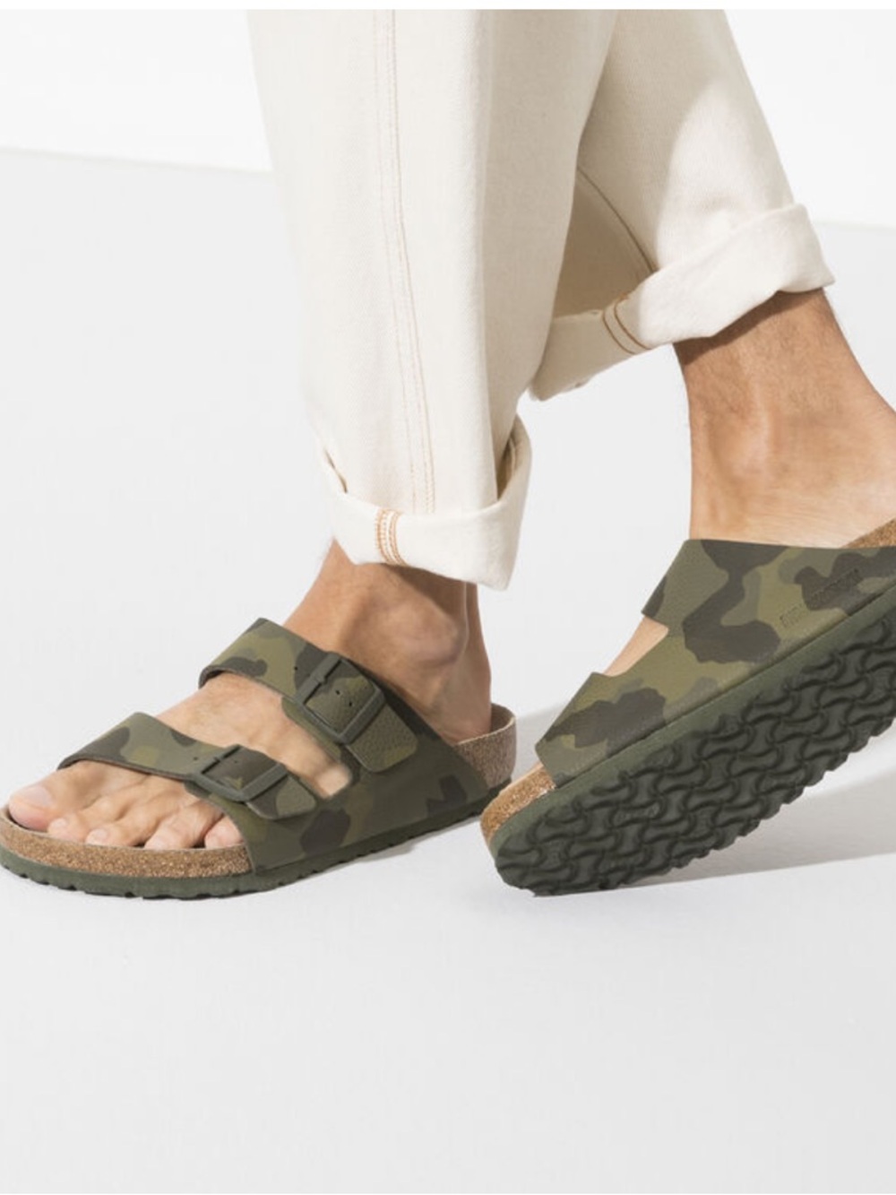 Birkenstock Arizona Camo Sandals - Olive & Dark Green EU 38 US 7 - 71/2 - Picture 2 of 6